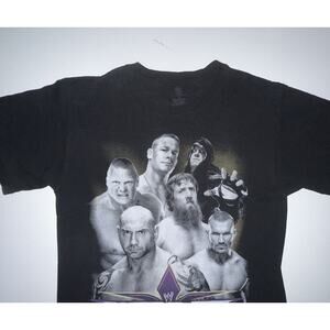 WWE WRESTLEMANIA 30 BLACK MENS MEDIUM CREWNECK T SHIRT UNDERTAKER BROCK LESNAR